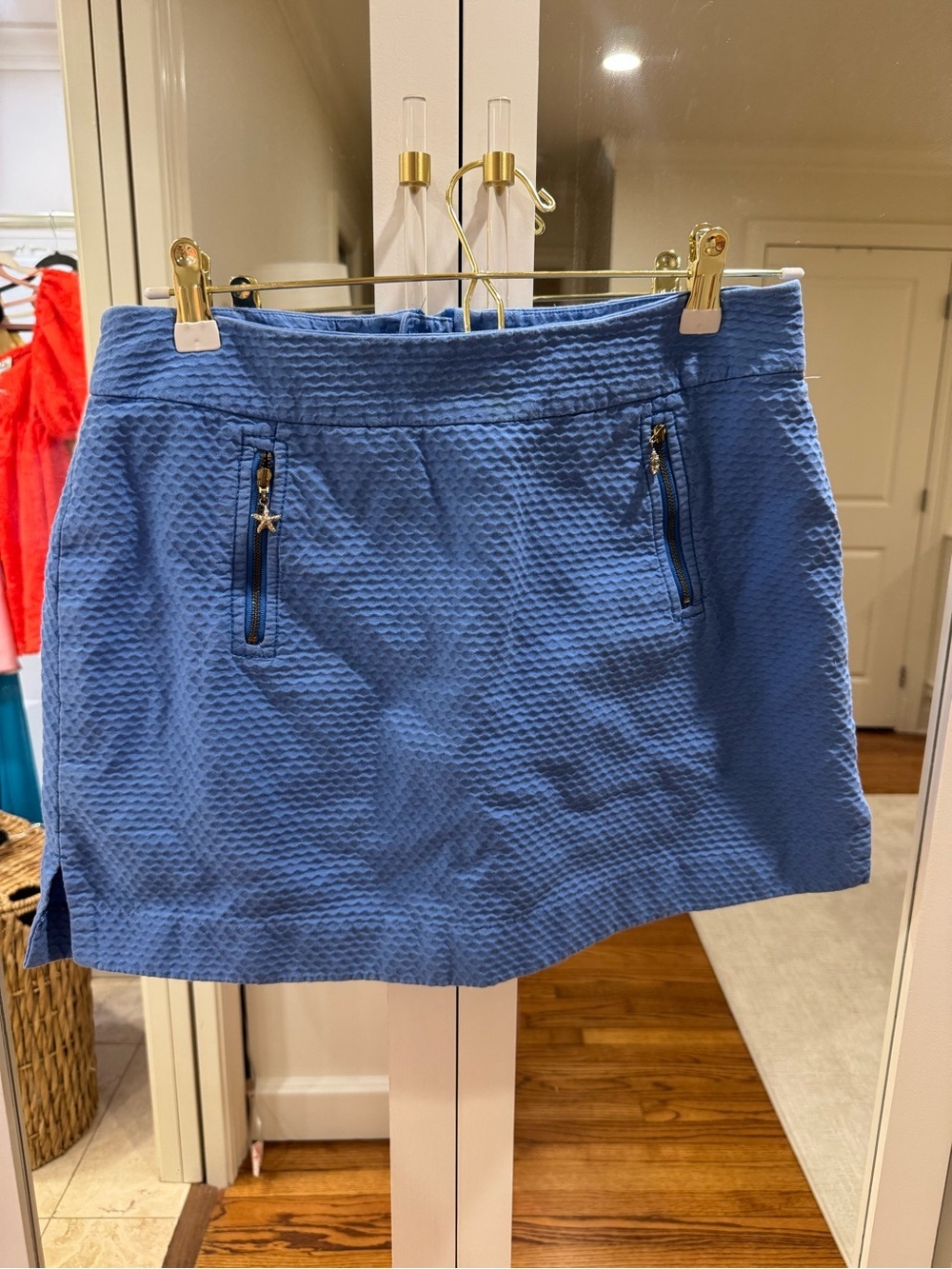 Lilly Pulitzer Blue Textured Skort Skirt Size 6